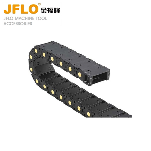 JFLO拖链JEZ25F.2.S系列封闭双侧开塑料坦克链金福隆机床拖链线槽