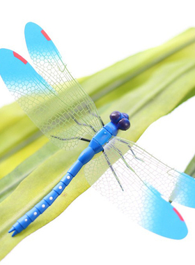 3d立体仿真蜻蜓墙贴客厅卧室儿童房婚房装饰贴画蝴蝶冰箱贴创意