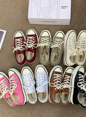 2024秋季新款女鞋1970s低帮超火帆布鞋女款厚底鞋子男女同款板鞋