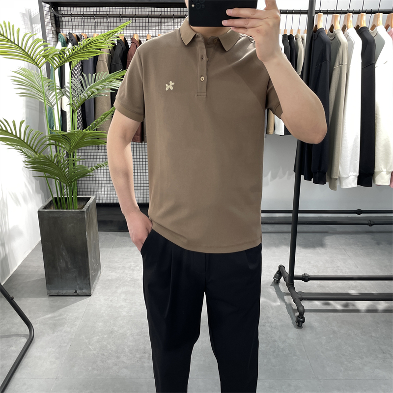 刺绣翻领短袖polo衫男士半袖t恤