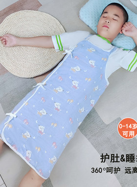 儿童纱布睡袋空调房防踢被子神器