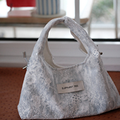 白色唯美蕾丝牛仔手拎小hobo时尚 水桶包帆布包遛弯包精致亮片单肩