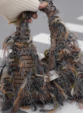 小众法式浪漫棕色流苏小hobo水桶包帆布包遛弯包小众包包闺蜜礼物