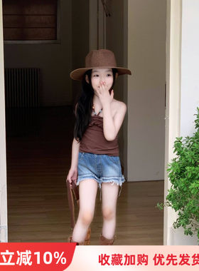 女童夏季波西米亚流苏牛仔背心