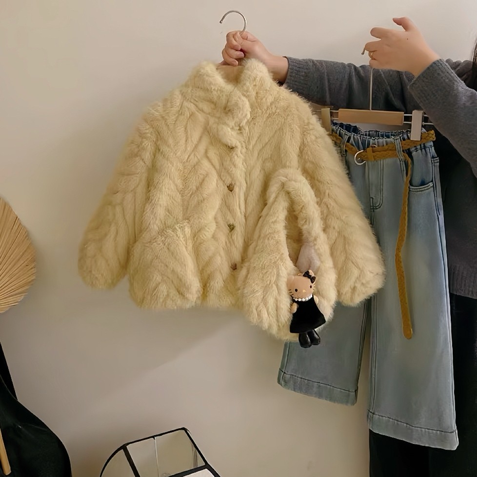 韩版童装冬季新款女童名媛千金风仿皮草外套儿童洋气加厚保暖棉服,童装/婴儿装/亲子装,普通外套,淘宝优惠券,粉丝福利购,淘宝优惠卷