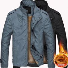 Winter Jacket Men Coat Fleece Warm 加绒外套男加厚立领夹克衫