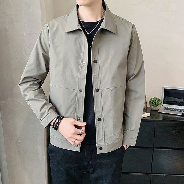 夹克男春秋款薄款外套新款休闲宽松外穿上衣翻领coat men jacket图片