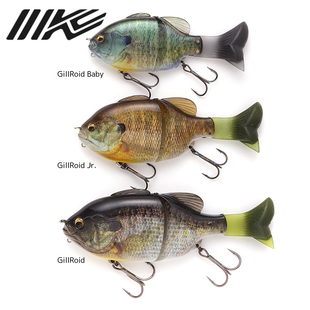 日本IK imakatsu牛角钩太阳鱼多节双尾慢浮缓沉路亚硬饵Gillroid