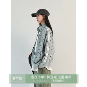 青少年复古轻亚立领拉链衫 新款 初中生女外套2026春装 上衣 星野