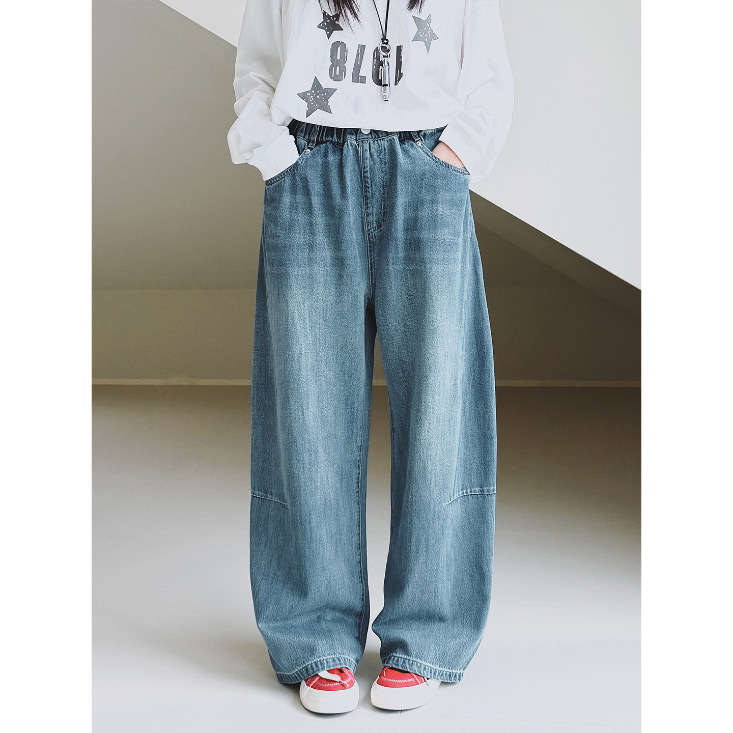 【不羁感】1/28日上午10点上新 休闲牛仔弯刀裤,童装/婴儿装/亲子装,裤子,淘宝优惠券,粉丝福利购,淘宝优惠卷