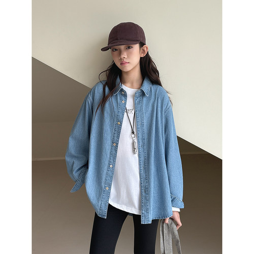 【海盐】初中生女孩牛仔衬衫