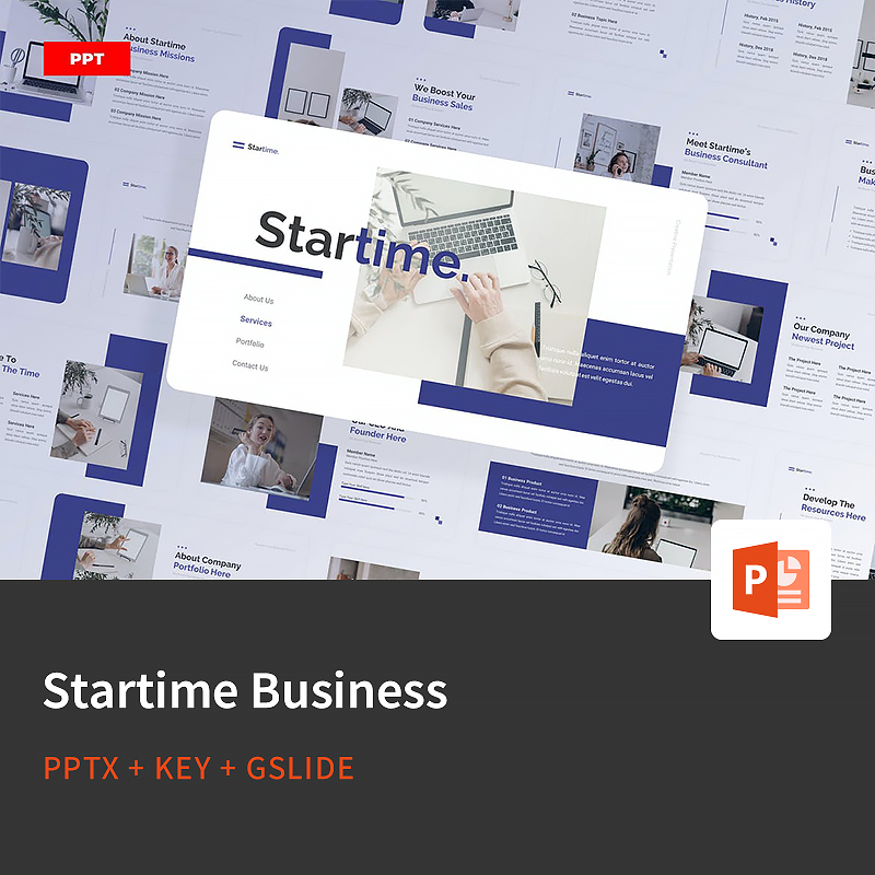 【PPT-1040】Startime欧美科技互联网医药医疗企业商务PPT模板