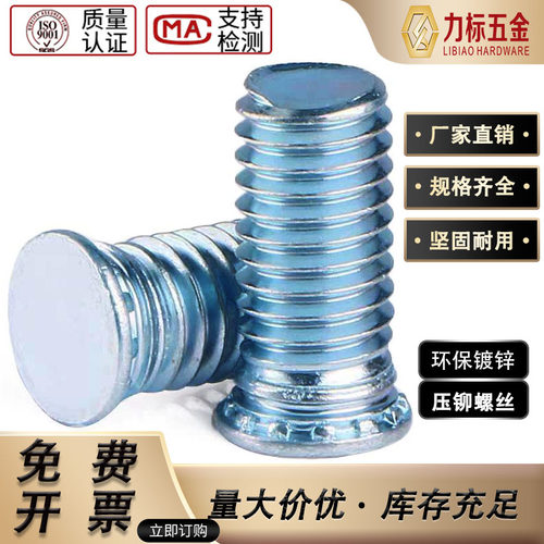 碳钢环保镀锌压板螺丝