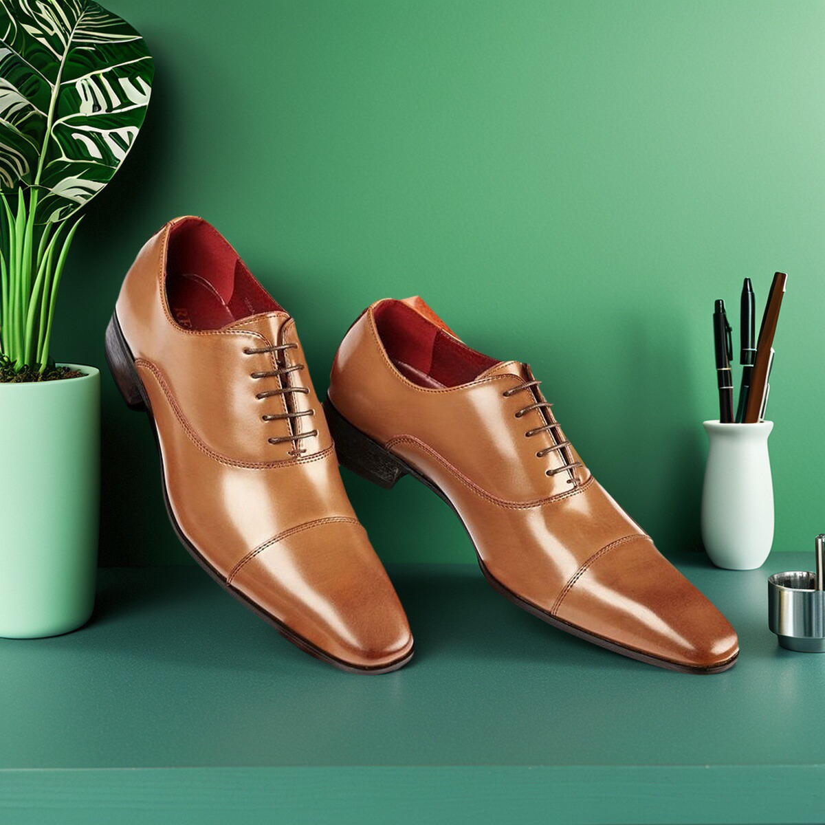 男士系带士官婚鞋三接头牛津鞋