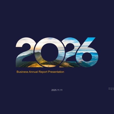 2025经典工作总结keynote模板蓝黄大气2026开年报告工作计划总结
