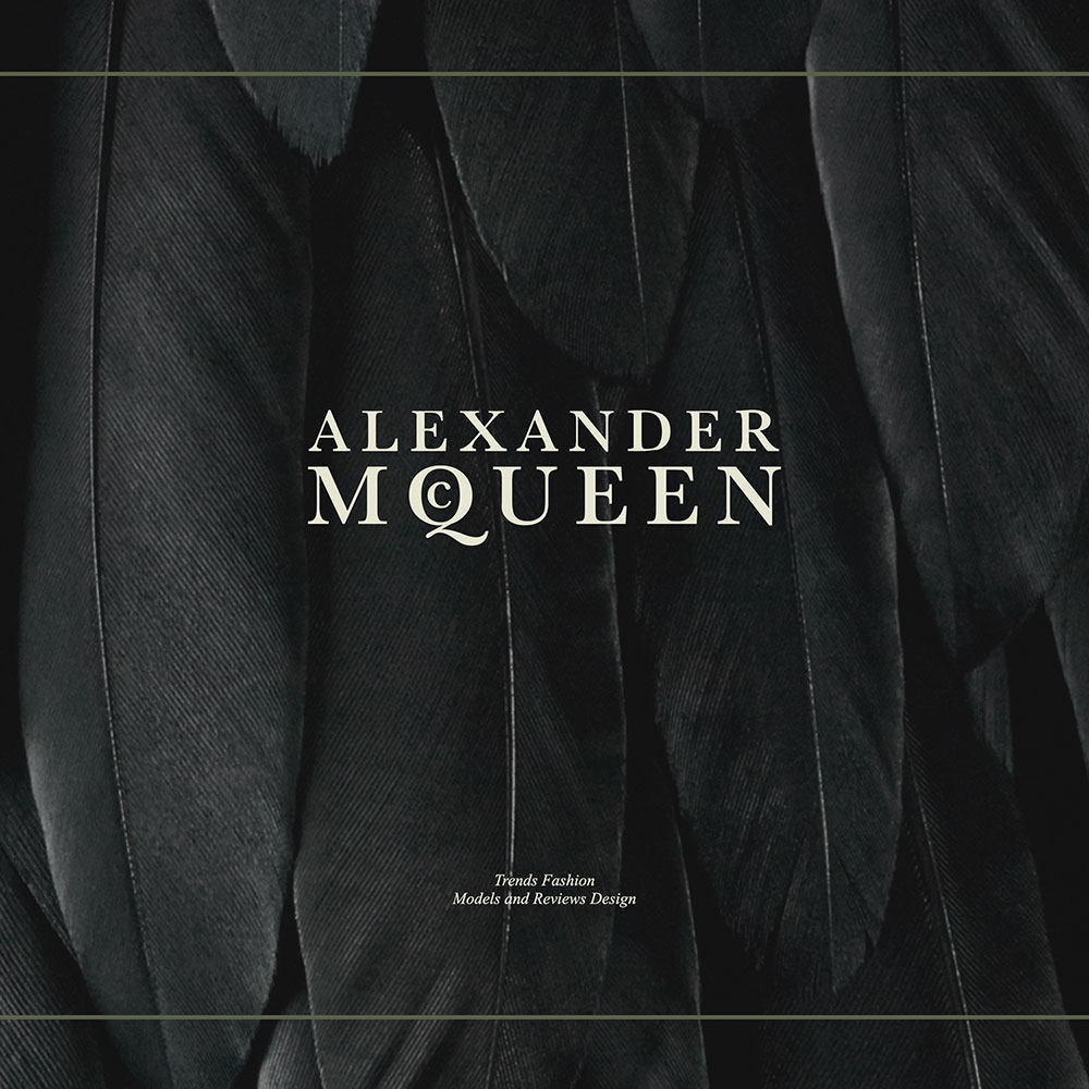 100页时尚发布会ppt模板亚历山大麦昆AlexanderMcQueen模特服装