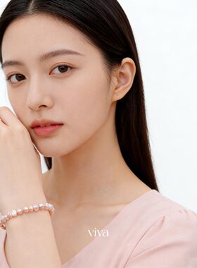 viva天然淡水巴洛克珍珠手链