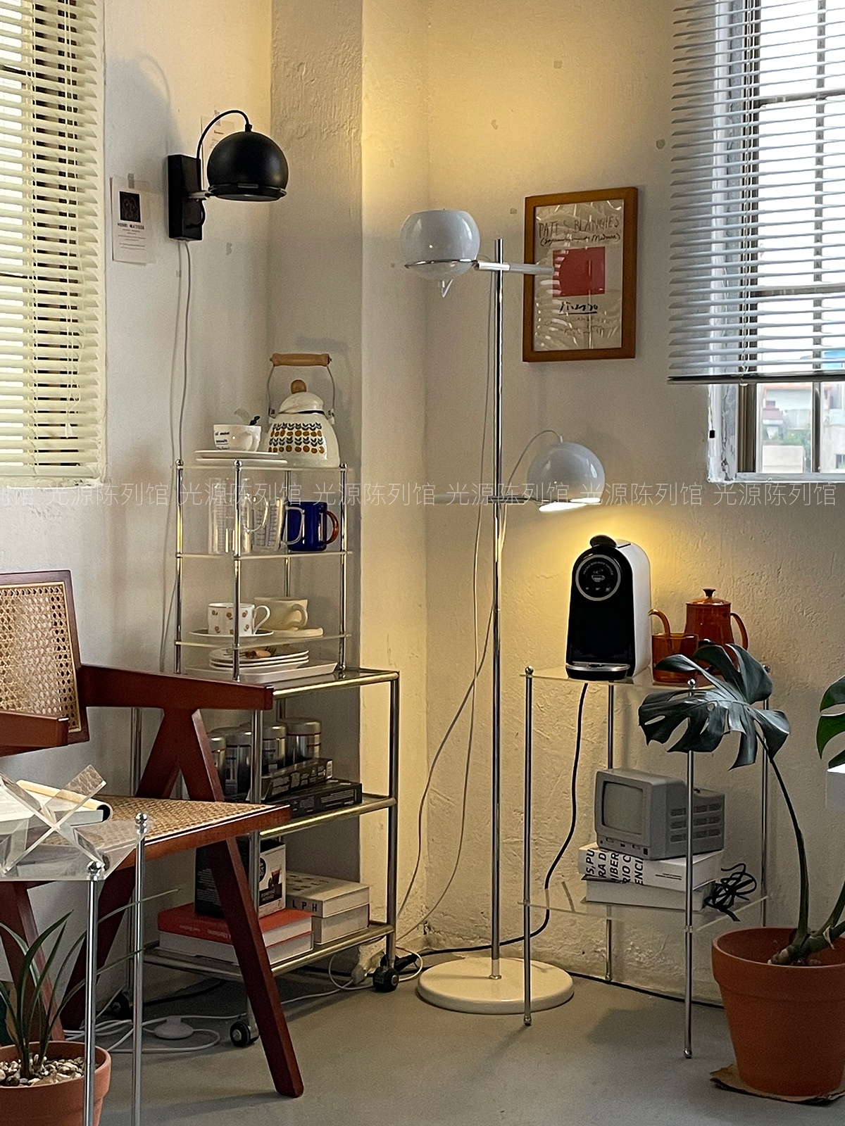 太空时代中古圆球落地灯