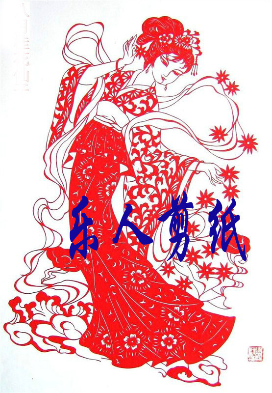 古代仕女十二花仙十二花神 手工剪纸梅花仙子荷花仙子