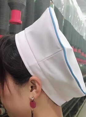 纺织女工无圆顶透气防尘定型帽