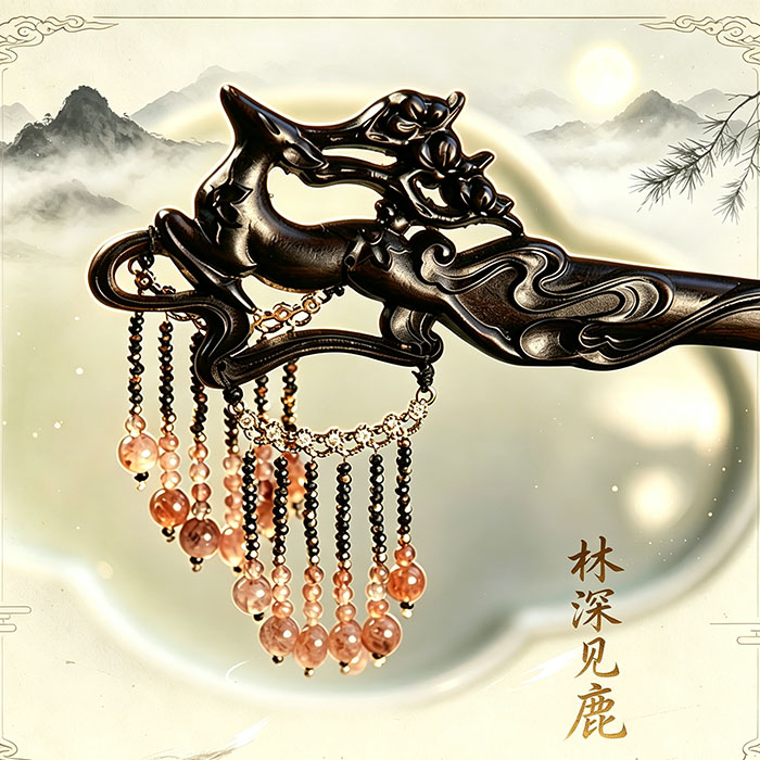【林深见鹿】华容珠翠原创发簪国风新中式发饰汉服旗袍头饰图片