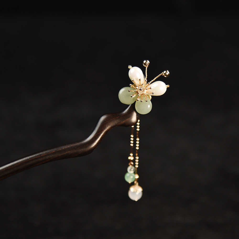 发簪黑檀木日常盘发簪古风