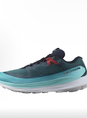 萨洛蒙 Ultra Glide 2 圆头系带防滑低帮跑步鞋 男款 蓝470425