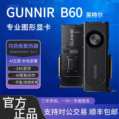 蓝戟 Intel Arc Pro B60 TF 24G B65 TF 32G专业显卡 AI智能生图