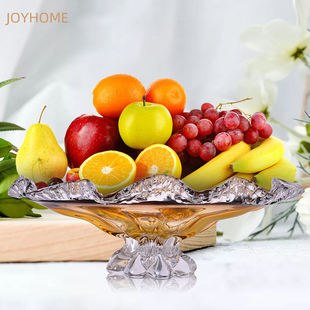 轻奢手工b琉璃果盘高档家用客厅茶几餐桌摆件创意家居KTV软装果i.