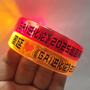 周延应援发光手环GAI进化论2025巡回演唱会粉丝气氛道具定制印刷