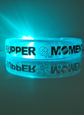 定制印刷Supper Moment应援发光手环演唱会荧光棒明星周边音乐节