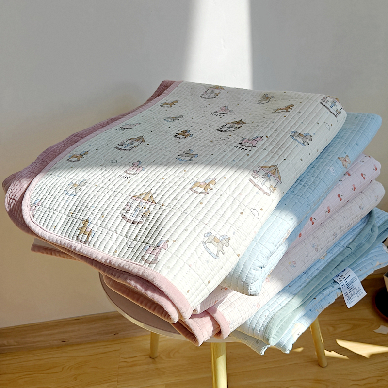 AB双面可用加绒床垫纯棉宝宝绒绗缝床单双人床大尺寸秋冬床品四季