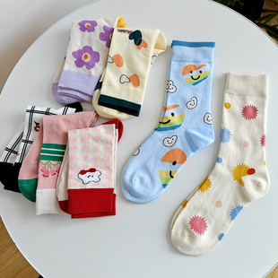 200针无骨缝头超细精梳棉女士袜子中筒袜新疆长绒棉秋冬棉质细腻