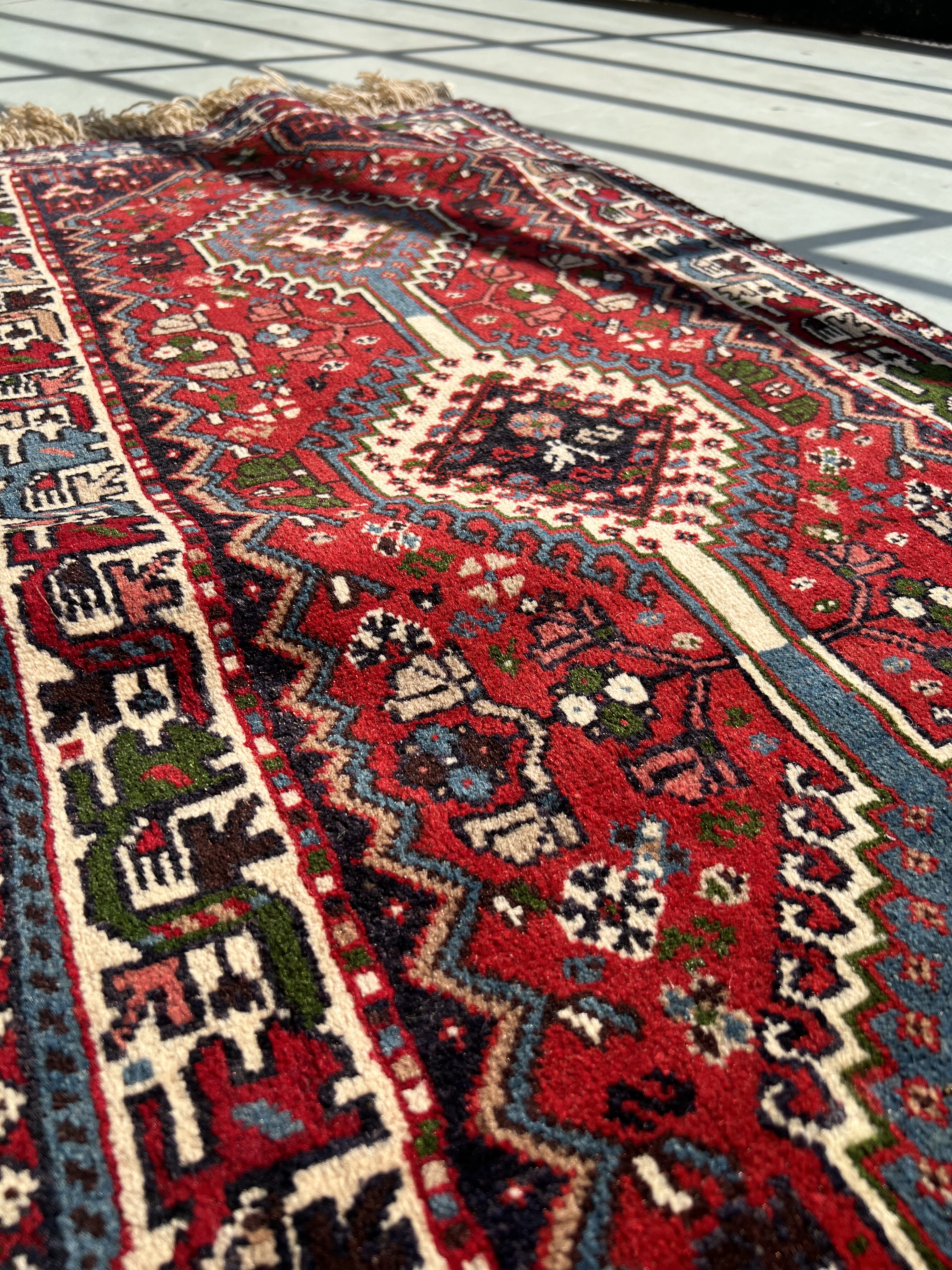 梭罗双树｜65*145左右伊朗手工打结地毯卧室床边毯装饰墙毯