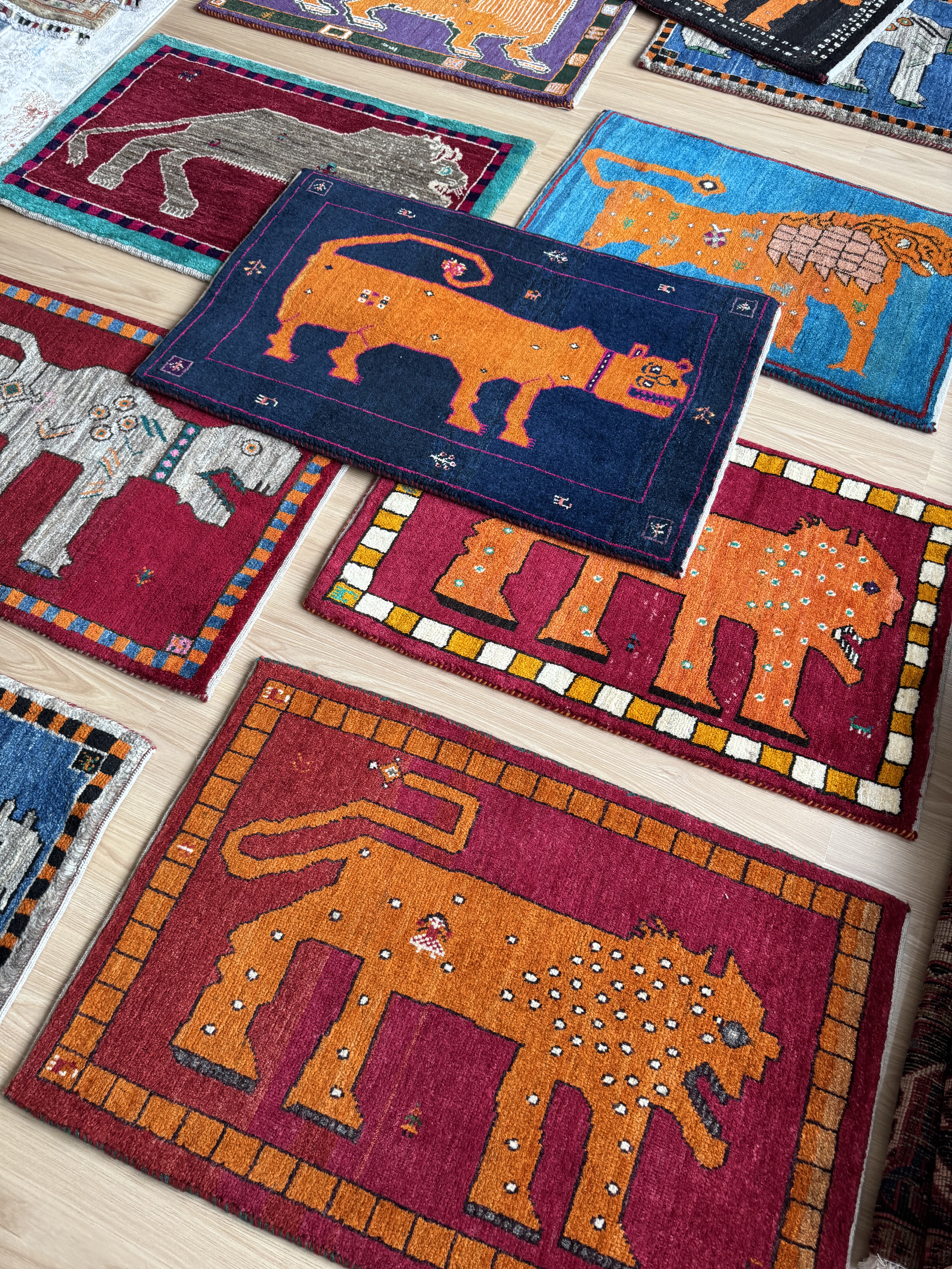 梭罗双树｜60*90左右伊朗设拉子手工打结游牧毯墙毯地毯