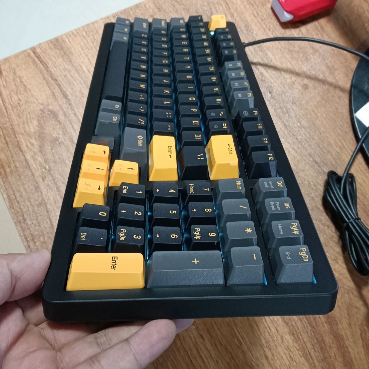 全新TEAMWOLF狼派X85机械键盘背光98键小键盘背光跑马灯网吧同款