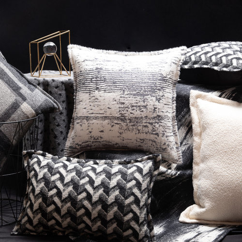 2023年黑白艺术法式抱枕亚马逊批发客厅沙发靠枕床头靠垫飘窗腰枕