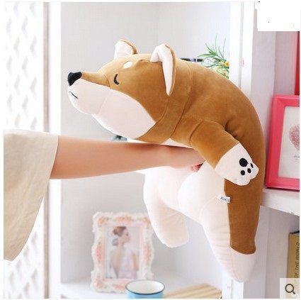 可爱日本柴犬狗抱枕公仔创意仿真羽绒棉神烦狗玩偶布娃娃生日礼物