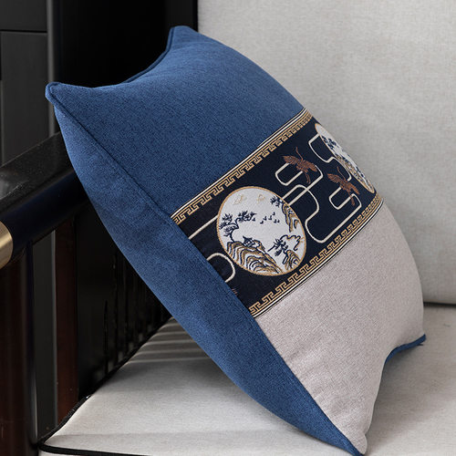 新中式沙发抱枕亚麻靠垫客厅靠枕棉麻抱枕套不含芯结婚轻奢高级