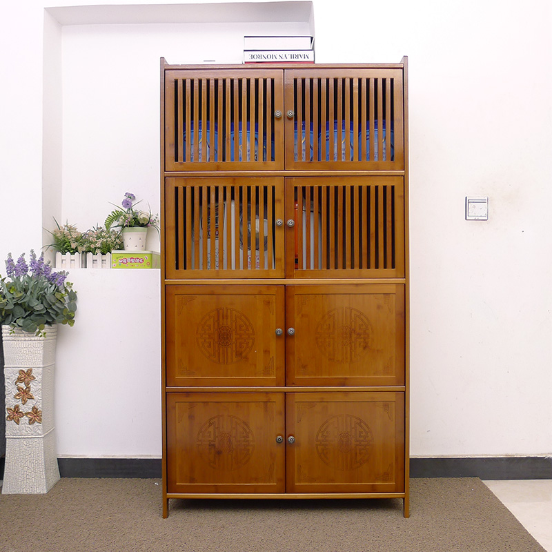 楠竹厨房置物架橱柜储物柜收纳