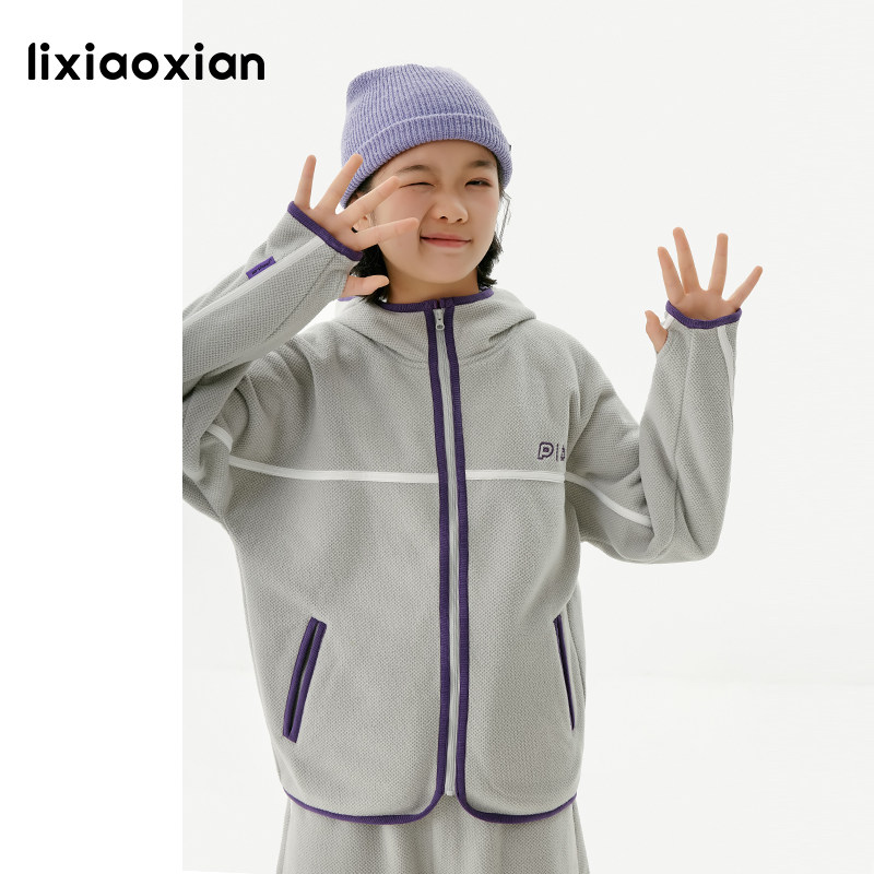 梨小闲女童秋冬款摇粒绒运动外套