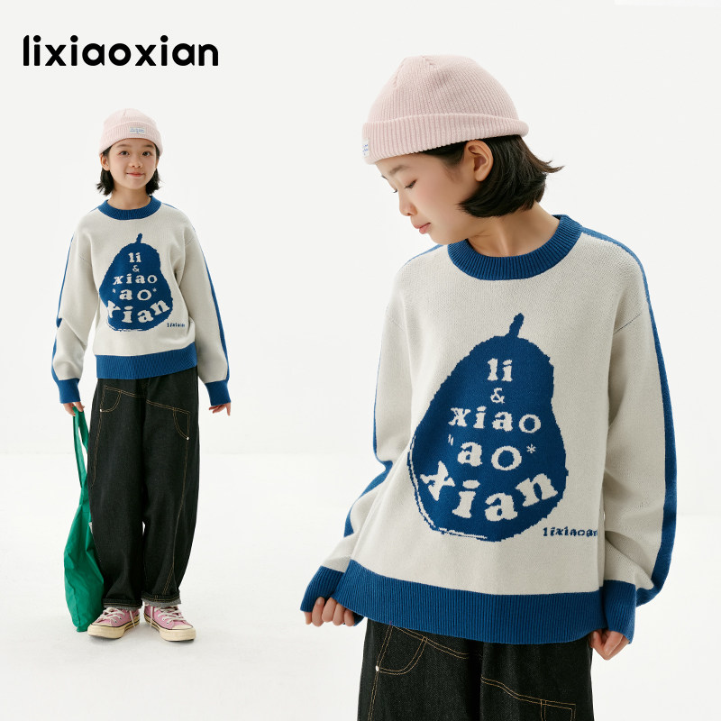 梨小闲原创女童秋冬款梨子毛衣