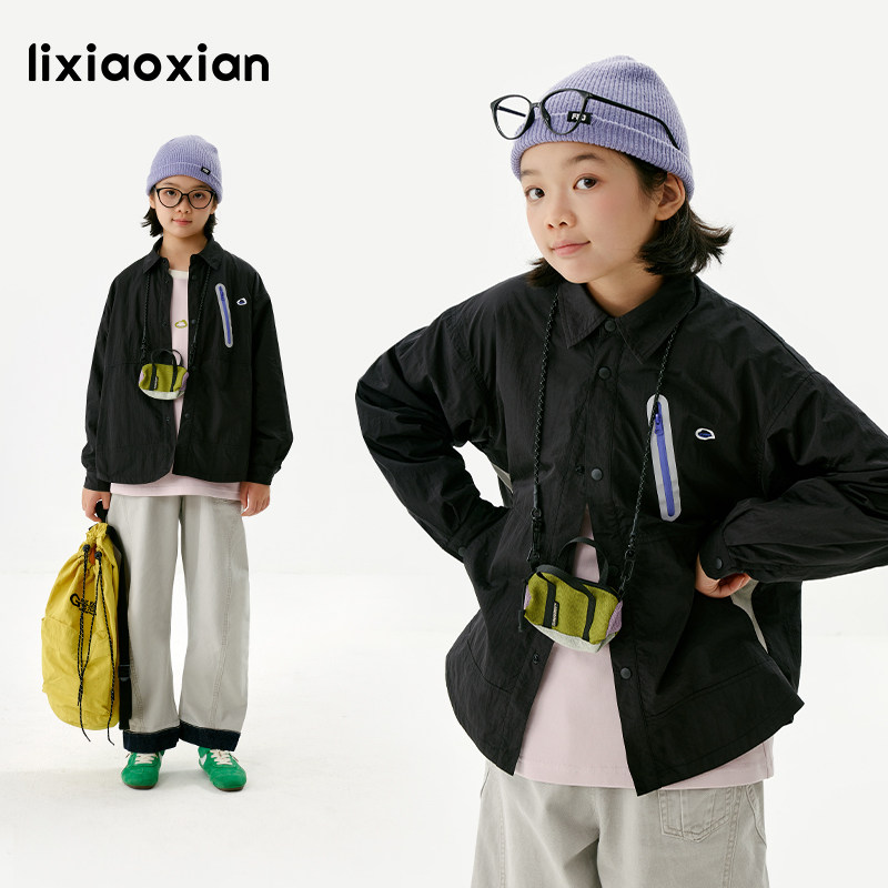 梨小闲原创光泽感户外运动衬衫