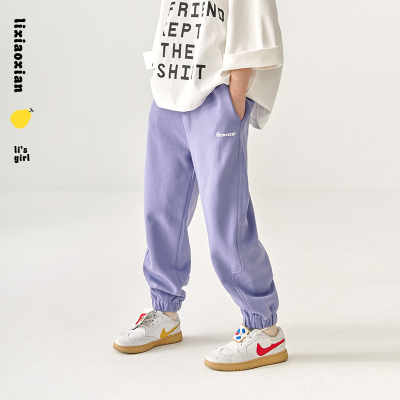 梨小闲运动裤宽松女孩休闲裤