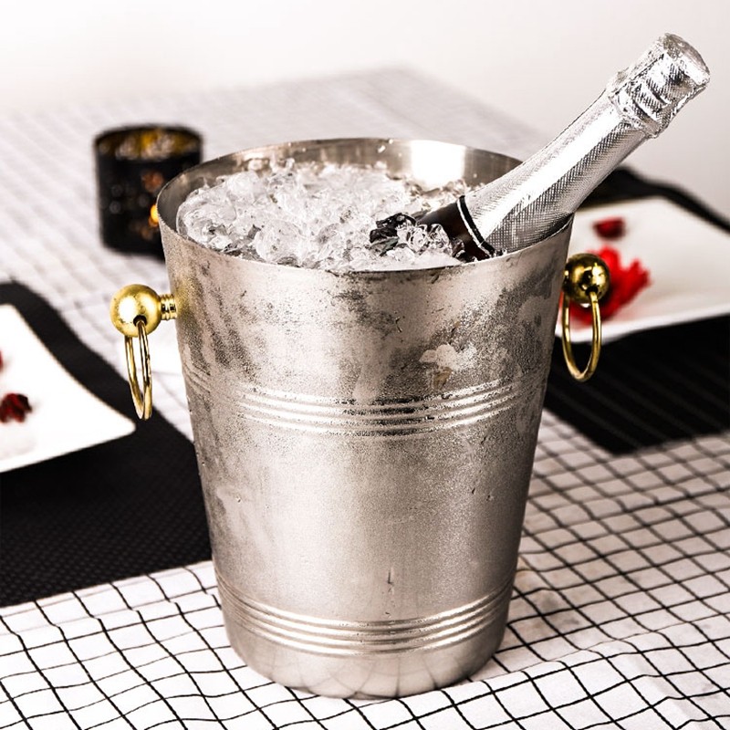 豪华加厚大不锈钢冰桶酒吧香槟冰粒冰镇冰酒啤酒红酒装冰块冰的桶,餐饮具,冰桶,淘宝优惠券,粉丝福利购,淘宝优惠卷