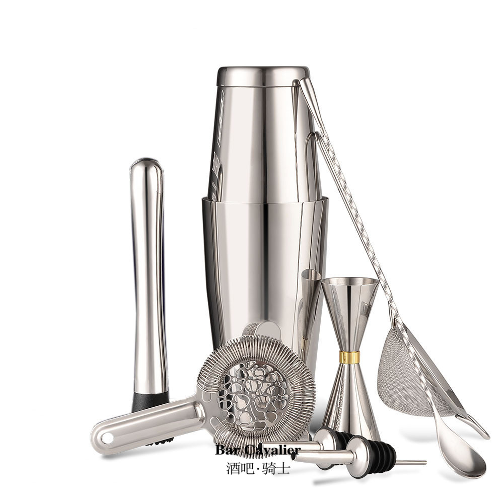 美国出口波士顿调酒工具9件套 摇酒壶调酒器具组合专业调酒器套装,餐饮具,调酒器,淘宝优惠券,粉丝福利购,淘宝优惠卷