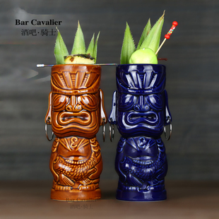 酒吧骑士 夏威夷鸡尾酒杯 艾马尔提基酒杯tiki陶瓷杯TikiMug 包邮