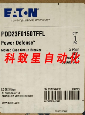 工业配件PDD23F0150TFFL 3极150安PDD2型电源防御断路器