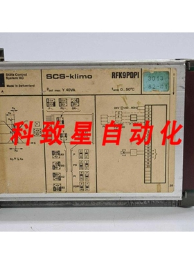 工业配件SCS-KLIMO RFK9PDPI模块PLC STAEFA STAFA控制系统