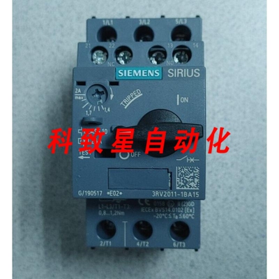工业配件3RV2011-1BA15电机器断路器600VAC2A 1.5HP